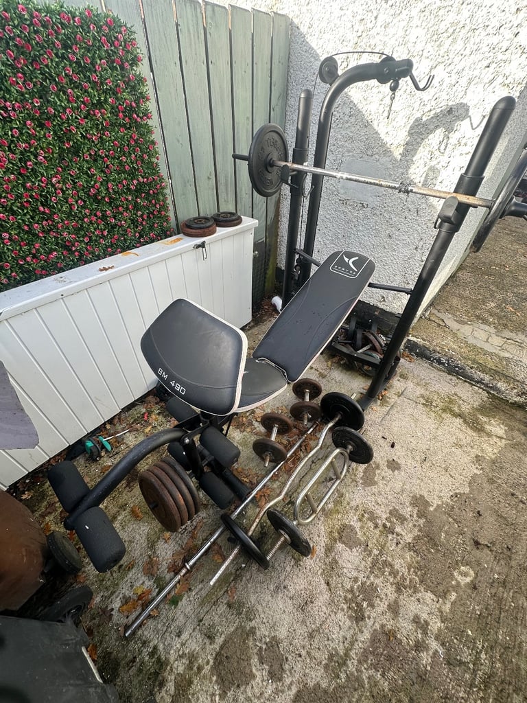 Cast iron free weight home gym 
