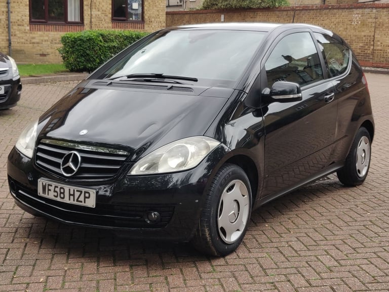 MERCEDES A150 CLASSIC SE 2008 58 REG BLACK 3 DOOR HATCH 5 SPEED MANUAL A/C 119K MILES ULEZ FREE