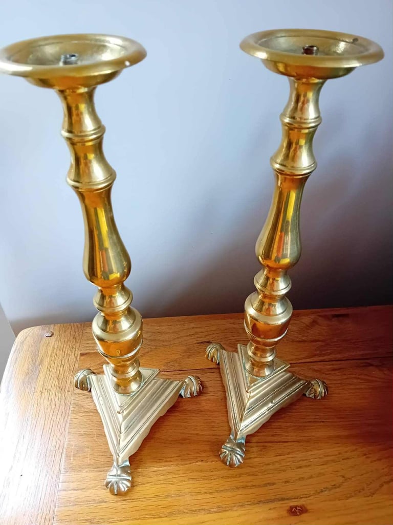 Brass candlesticks Boots Vases lots more Etc