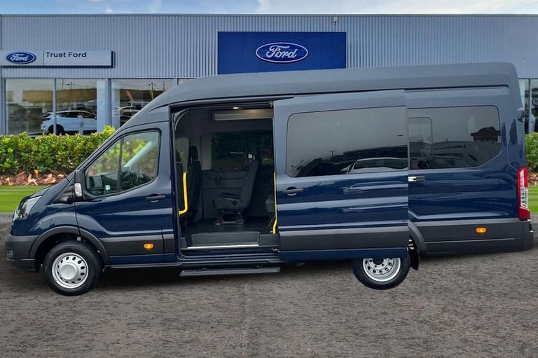 2025 Ford Transit 460 Leader L4 H3 ELWB High Roof 17 Seat Minibus RWD 2.0 EcoBlue 165ps, PRIV Min...