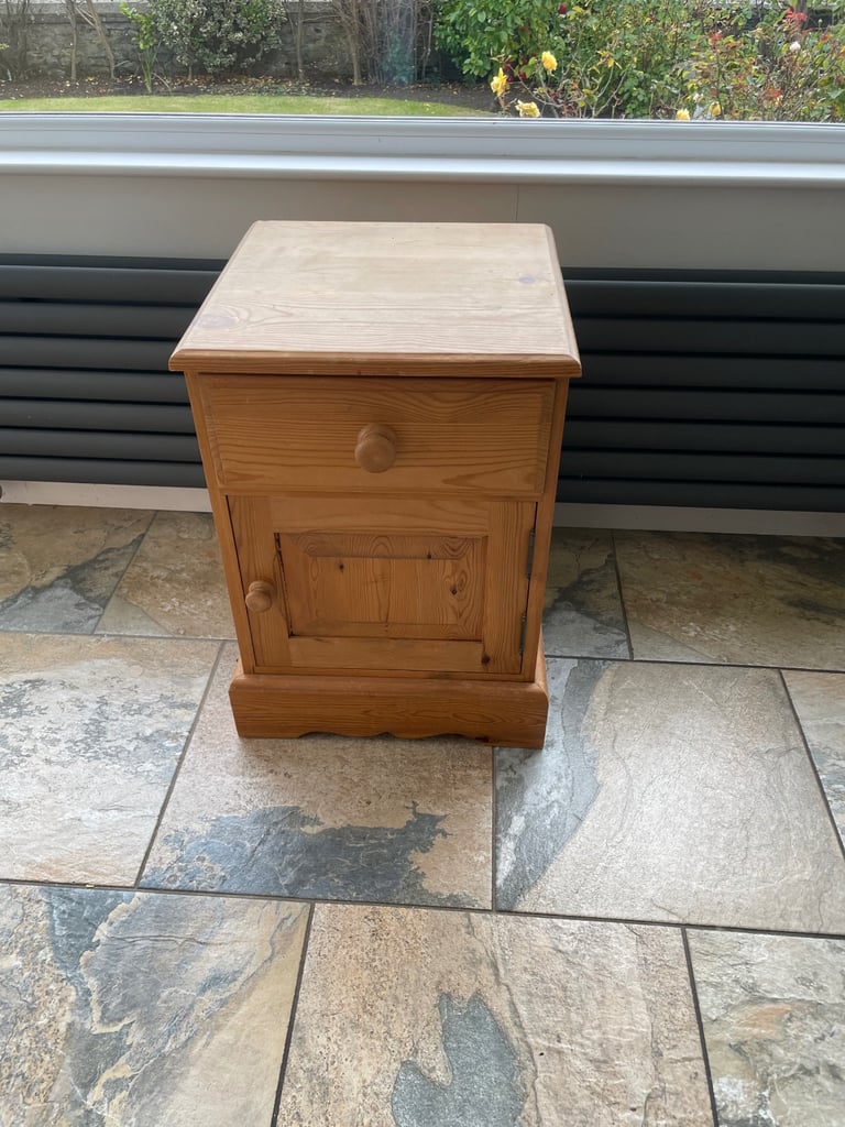 Pine bedside cabinet