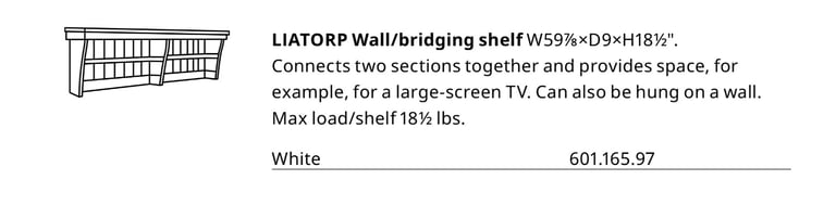 IKEA Liatorp range shelf and tv unit