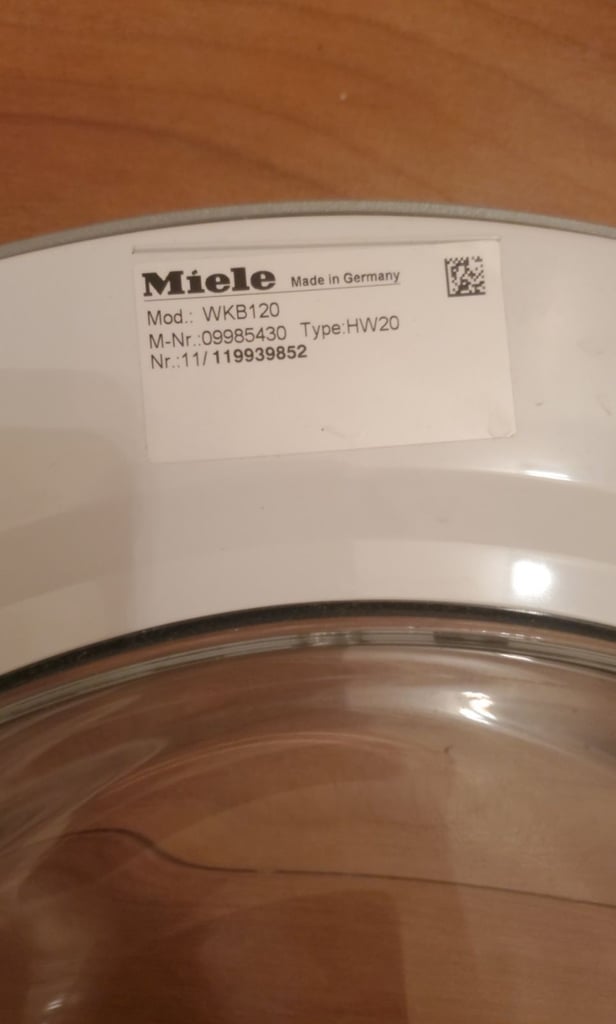 Miele washing machine door