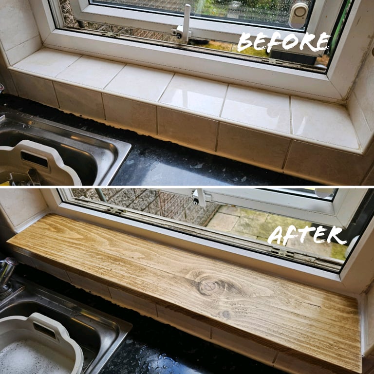Rustic Window Sills, with Front Lip