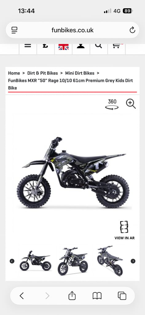 Fun bikes MXR50 kids dirt bike