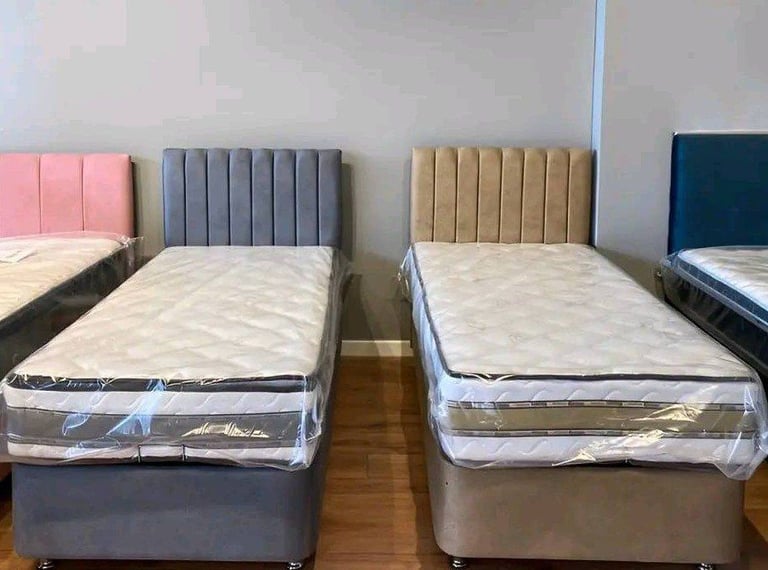 ]] Single Divan Bed – 3ft Size | Headboard and Mattress Options ]]