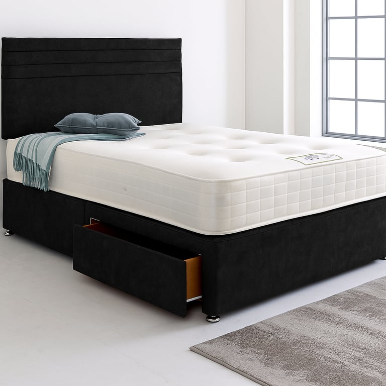 image for Orthopaedic Divan Bed with Firm Mattress Providing Support and Stylish Bedroom Feel