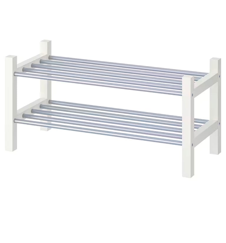 image for TJUSIG Shoe rack, white, 79x32x37 cm