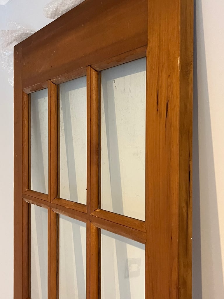 Solid Oak Wooden Glass Panel Door