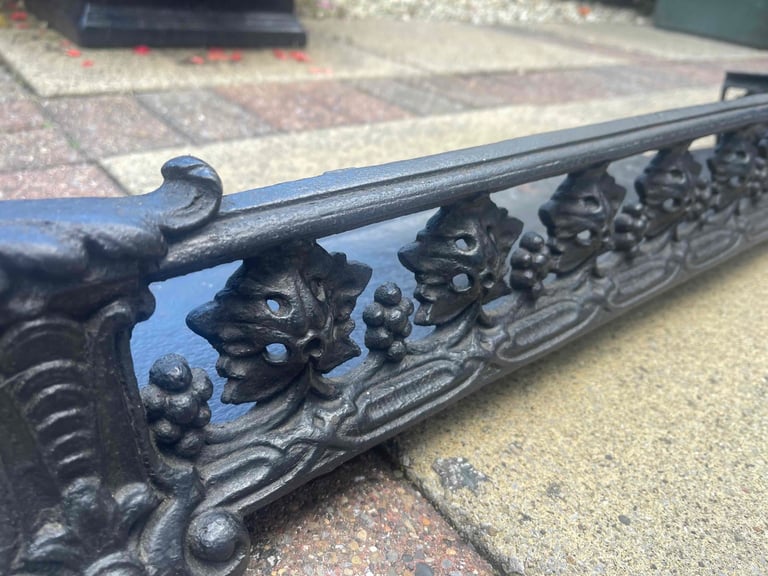 image for Vintage fireplace fender black metal