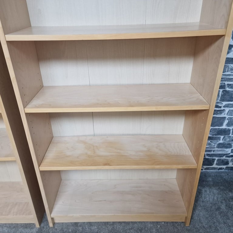 Pair of Tall Wooden Bookcases