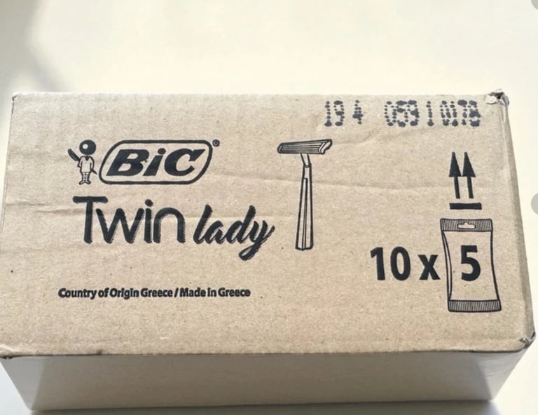 image for Bic Twin Lady Disposable Razors – 10 Packs of 5 (50 Razors Total)