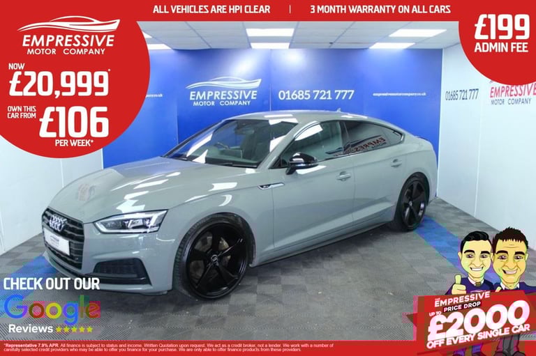 image for 2019 69 AUDI A5 2.0 TDI 40 BLACK EDITION SPORTBACK 5DR DIESEL S TRONIC QUATTRO E