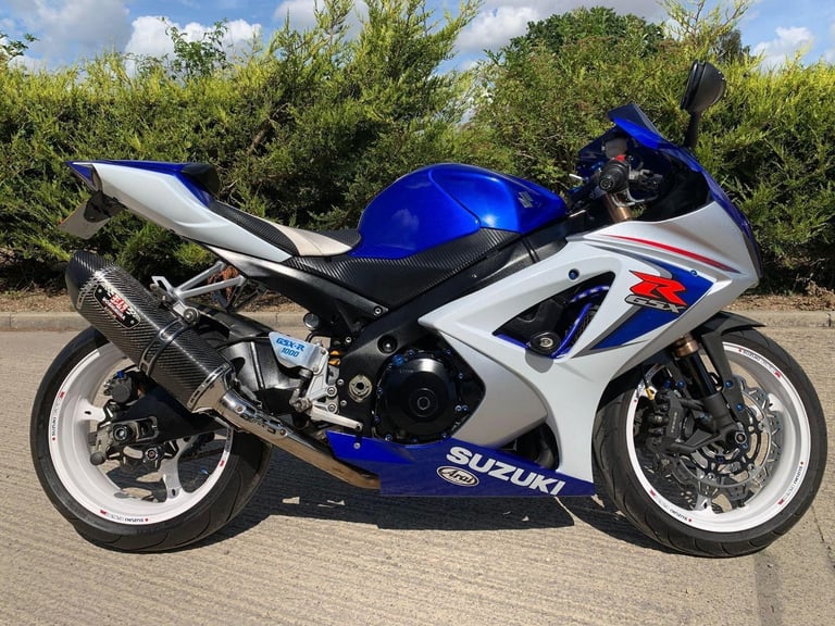 2008 08 SUZUKI GSXR 1000 K8 GSXR1000 SUPER SPORT BLUE  WHITE HPI CLEAR