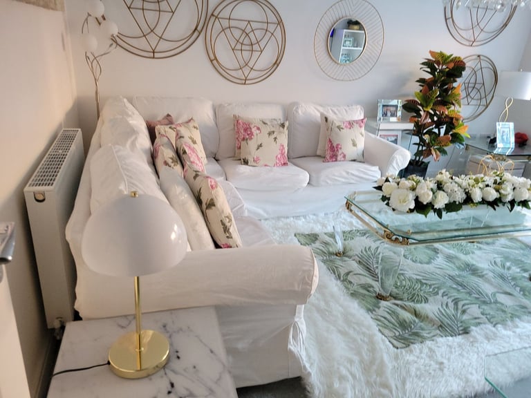 Ikea corner sofa white