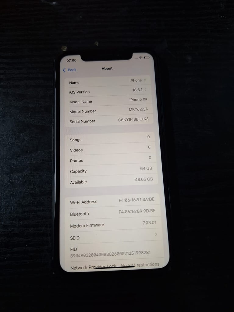 Iphone XR (Black, 64GB)
