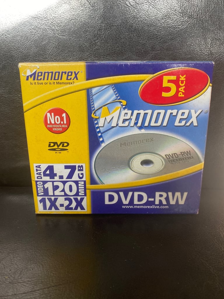image for DVD R-W MEMOREX 5pack BNIB