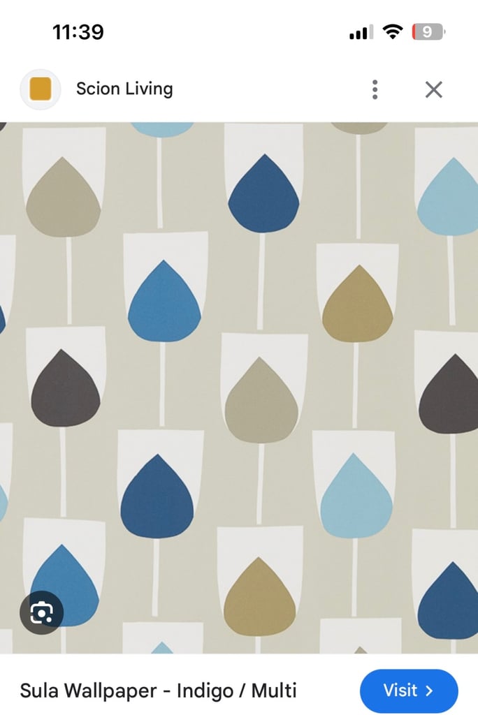 image for 8 rolls Scion Sula indigo wallpaper £12 each 