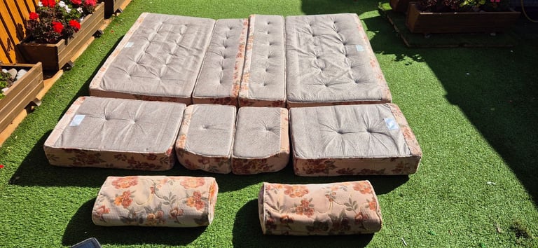 Cushions for camper caravan motorhome boat, set of 10.