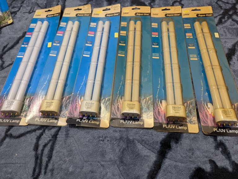 Aquarium light aqua one PL/UV 11w/18w/24w lamp, 2/4 pin fittings 