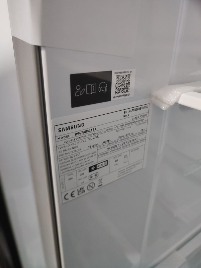 ➡️➡️NEW GRADED SILVER GRAPHITE SAMSUNG SERIES 7 FROST FREE AMERICAN FRIDGE FREEZER RRP £1,479!