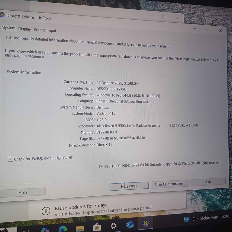 Dell Vostro 5415 1TB storage Ryzen 5500U