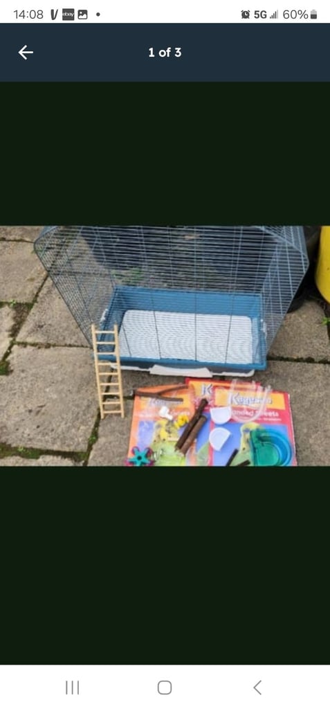 Bird cage large with accessories 