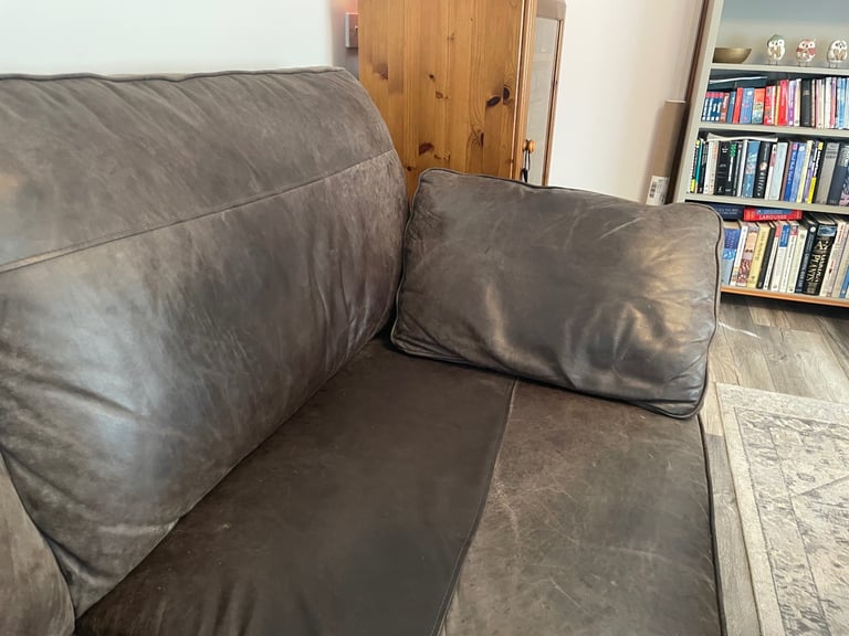 Leather Sofa and 2 Chairs