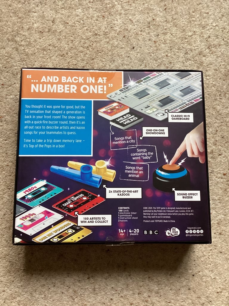 Top of the Pops party game by Big Potato Games