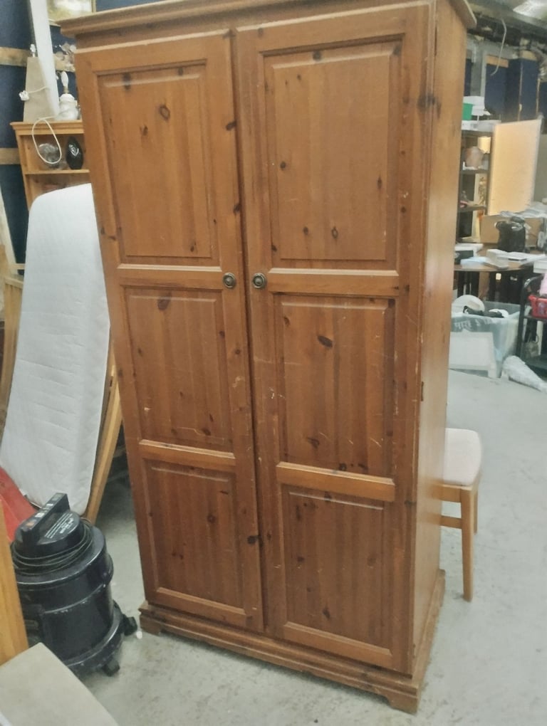 Pine wardrobe front is scratched see pictures 
