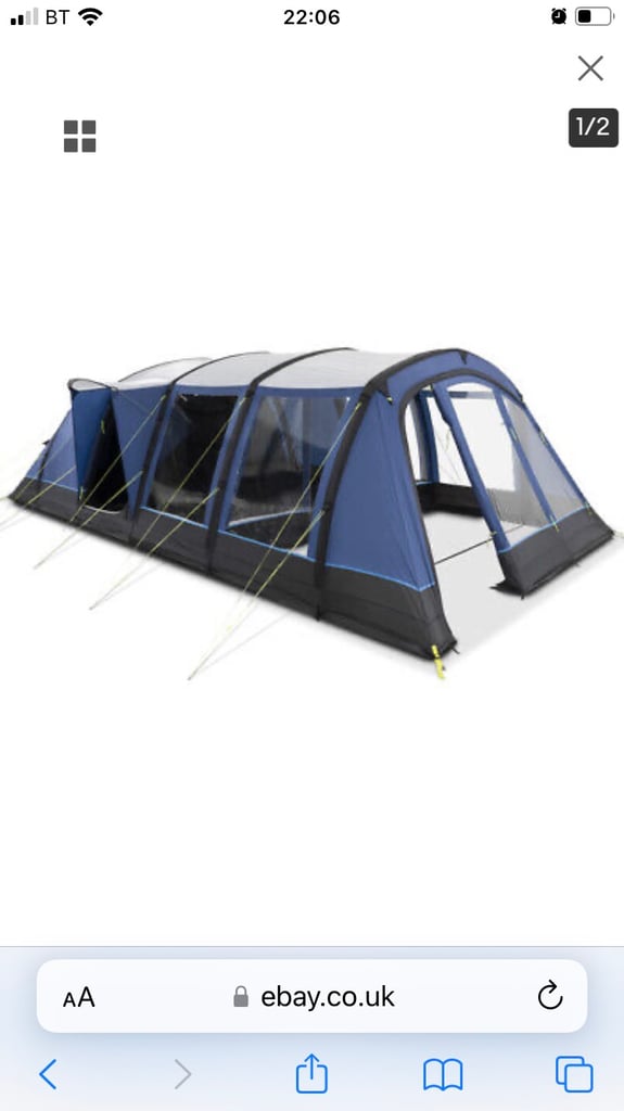Kampa croyde 6 man air tent new in box