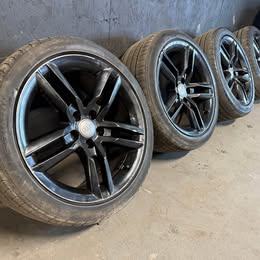 GENUINE OEM AUDI 18” 5x112 ALLOY WHEELS + TYRES CADDY GOLF SEAT SKODA A4 A6