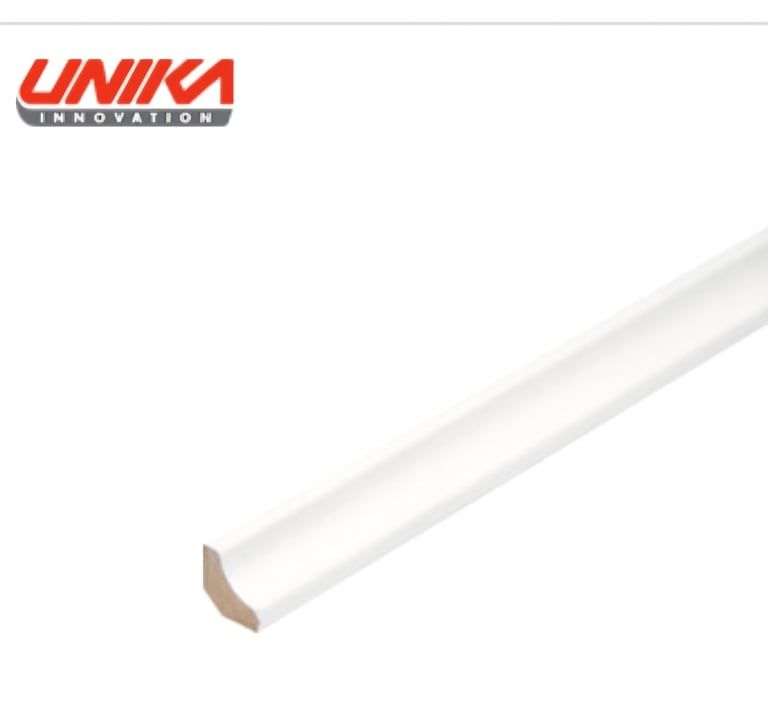 NEW Pack of 20 lengths Unika White Scotia Beading for Laminate flooring 2.4 metre lengths .