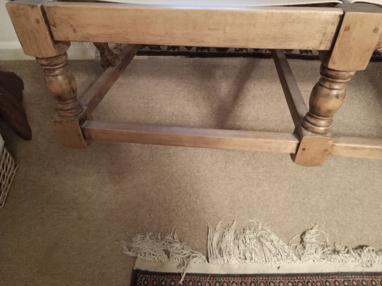 .ERCOL SOFA COTTAGE STYLE VINTAGE SOLID  beech IRISH LINEN/COUNTRY DIARY DORMA fabric by Moygashel