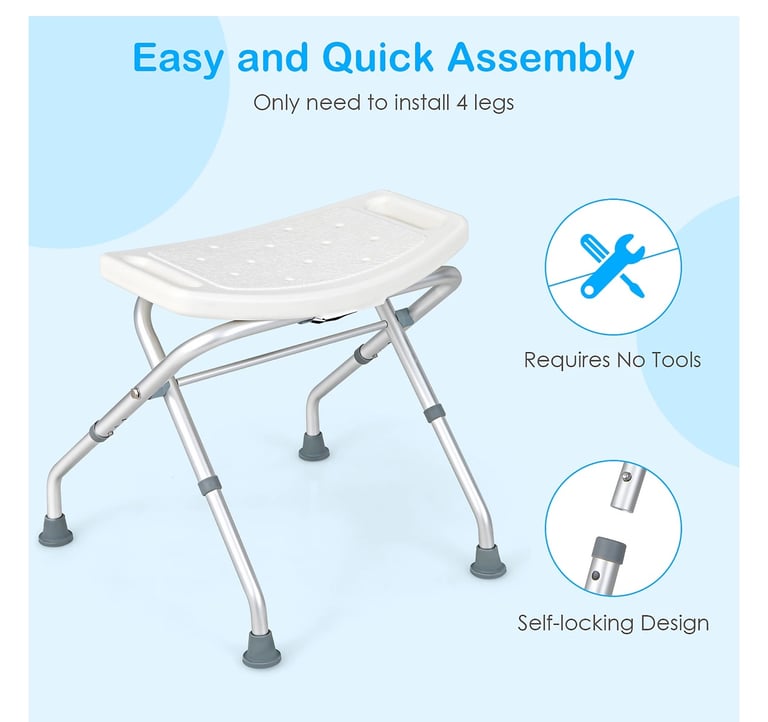 Costway folding shower/ bath stool
