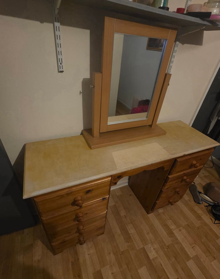 image for Wooden oak dressing table 