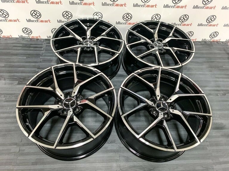 BRAND NEW MERCEDES 19" 507 AMG STYLE ALLOY WHEELS - BLACK/DIAMOND CUT- 5 X 112