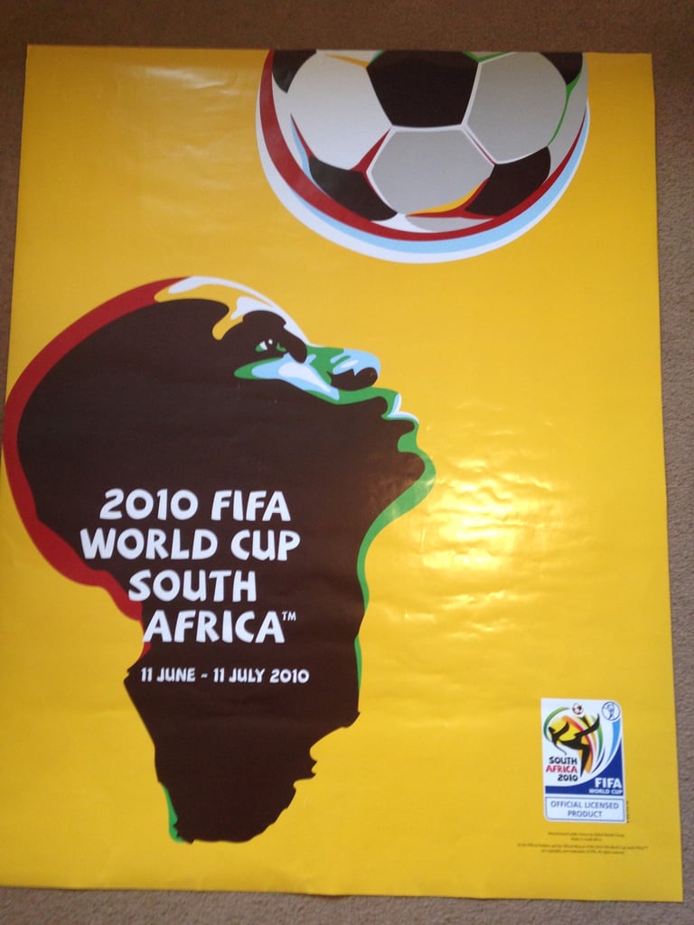 Poster advertising Football World Cup held in South Africa 