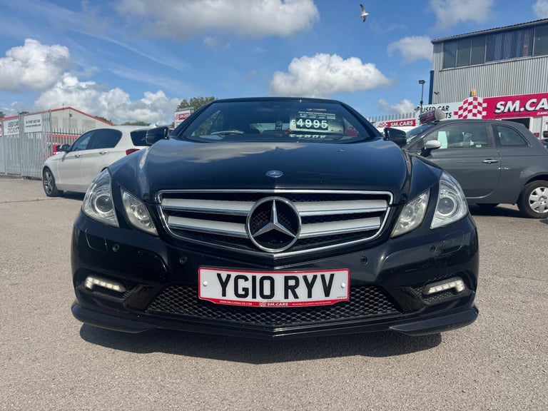 2010 10 MERCEDES E350 3.0 CDi V6 SPORT BLUEEFFICIENCY AUTOMATIC CABRIOLET .BLACK