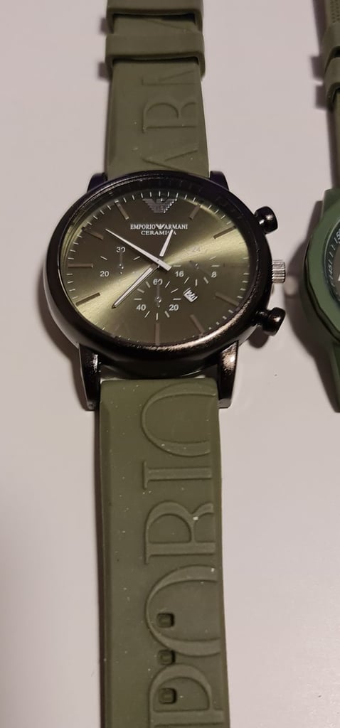 2 men watches stylish armani