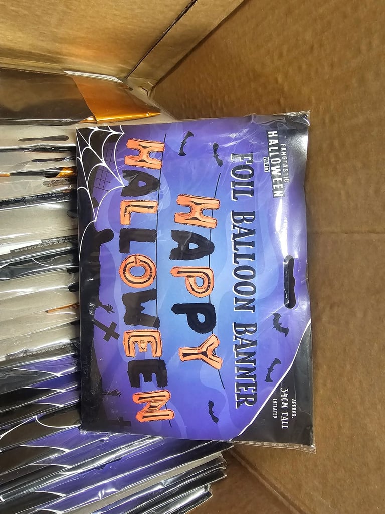 Happy haloween foil banner job lots