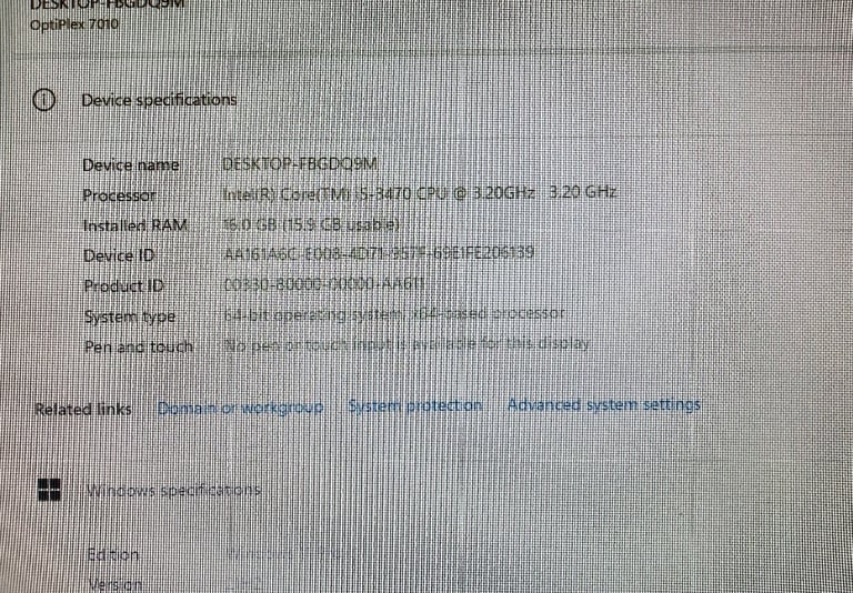Computer i5 CPU -16gb ram 