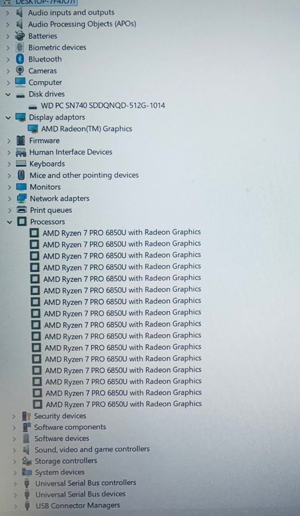 Ryzen 7 Pro 6850 16GB ddr5 512GB SSD UltraFast High Spec WUXGA Slimline Lenovo Laptop, Ms office