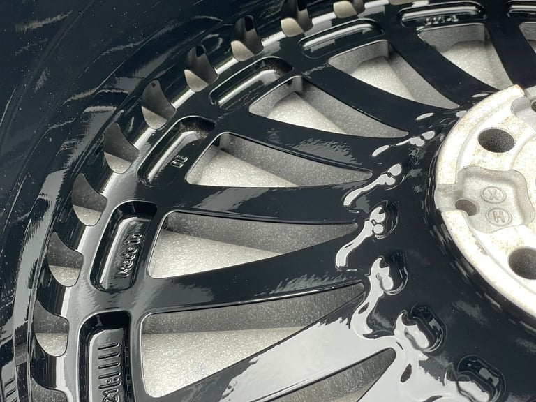 Genuine 21” Mercedes AMG EQC Staggered Alloy Wheels Refurbished Black Polished A2934011000 & 4011100