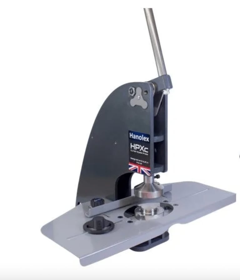 image for  Hanolex HPXc Eyelet Press - Industrial Machine with Stand, V Cutter & Setting Dies