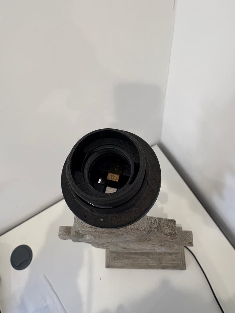 Tall wooden lamp base