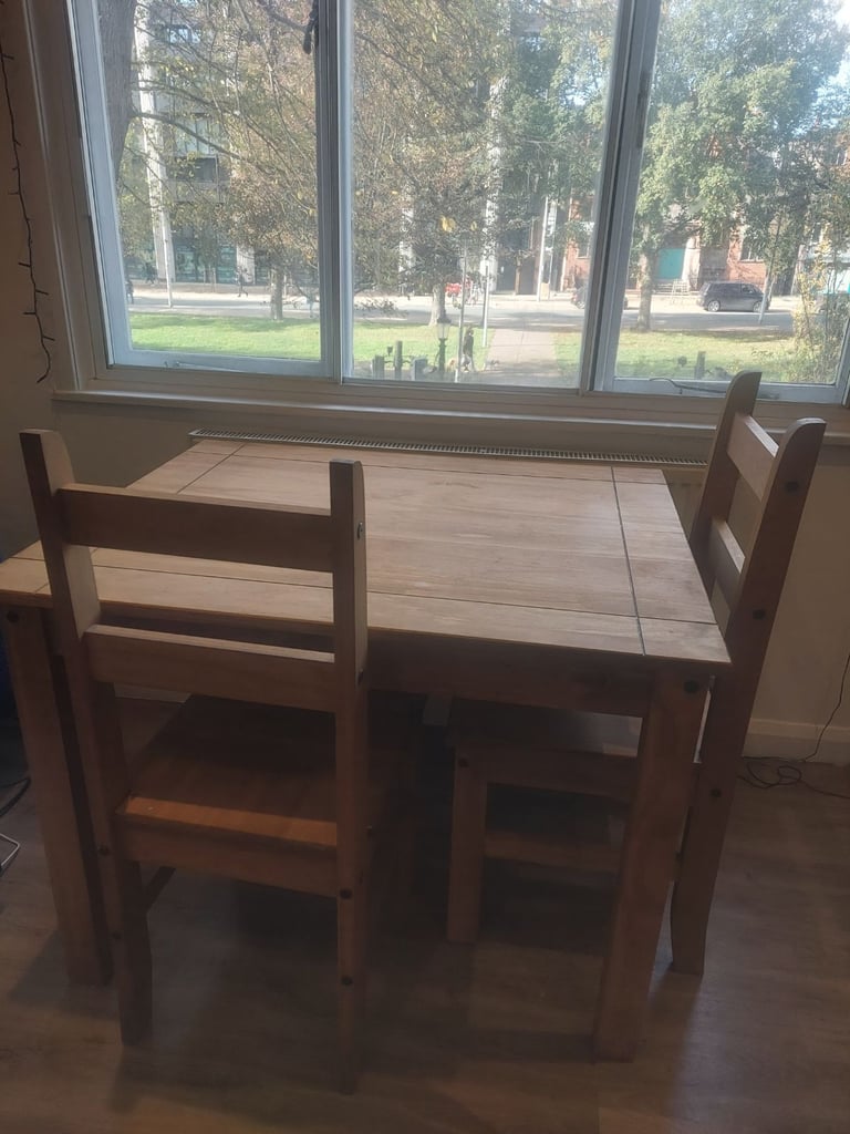 image for Wooden table with 4 chairs