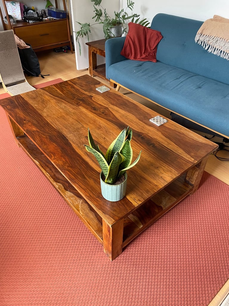 image for Hardwood coffee table pair
