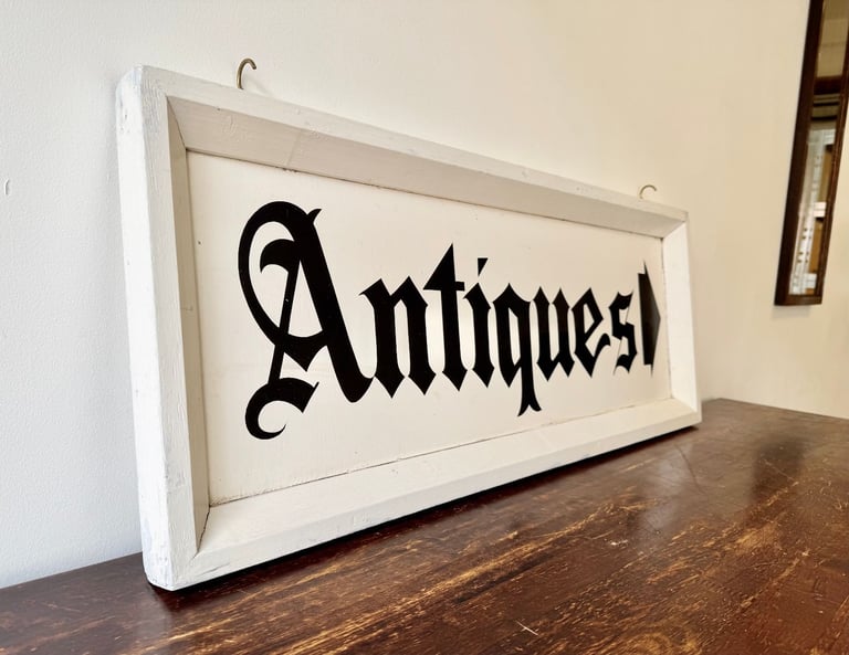 Vintage Antiques Shop Sign