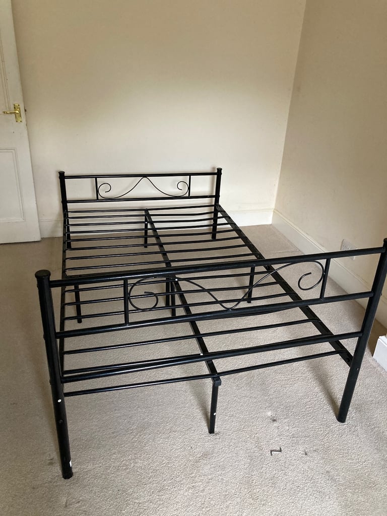 Small double bed frame and mattress 